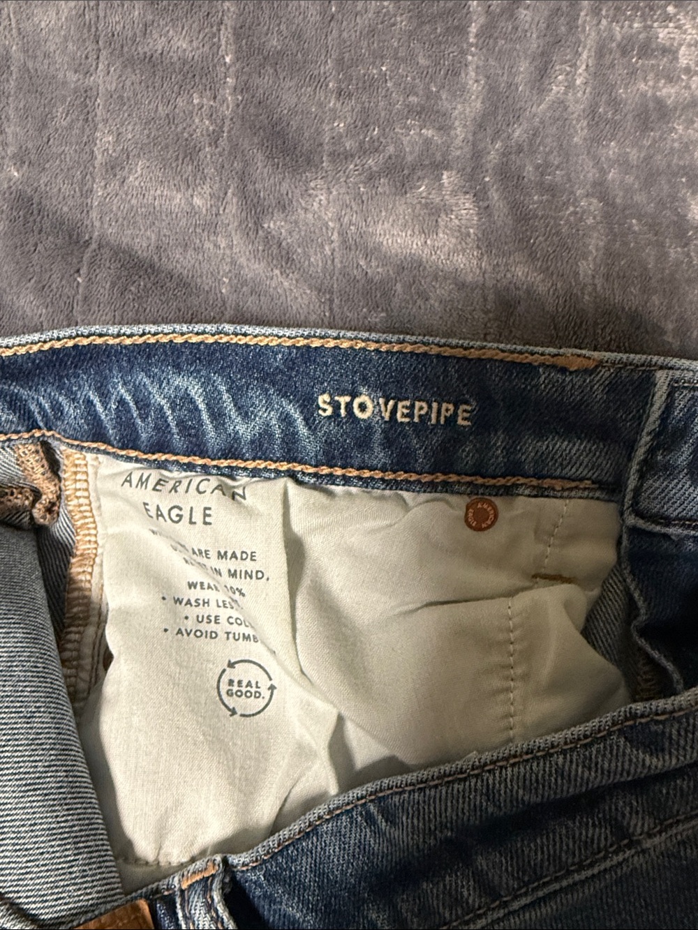 American Eagle stovepipe jeans size 6 regular excellent - Picture 4 of 6